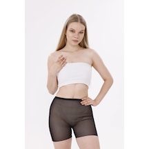 Ang Butik Freshness 0024 Lazer Kesim Tül Boxer Korse SIYAH