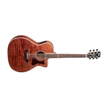 Cort Ga5f-fmhop Grand Auditorium Elektro Akustik Gitar Profesyonel Masif Ladin Kapak, Alevli Akçaağaç Arka Ve Yanlar, Fishman Presys Eq Sistemi