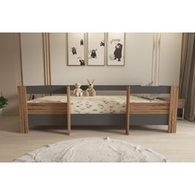 Herseycik Ninnimo Montessori 90X190 Yatak Uyumlu Karyola M5-43 Antrasit
