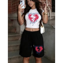 Tarzsokak Your Love Made Hurtsprints Babby Teet-shirt Şort Yaz İki Parçalı Set Üstleri Pantolon Sportif Büy Beyaz