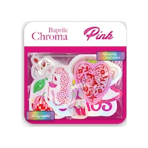 Pembe Renk Temalı Hologram Stickerlar 21 Adet Sticker Paketi Suya Dayanıklı Laptop Termos Telefon Etiket Seti
