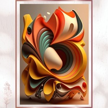 Spiral Soyut Sanat Pvc Tablo - Retro Renkli Modern Pvc Tablo
