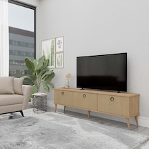 1372 Lexus 180 Cm Ahşap Ayaklı Tv Ünitesi Sepet - Yunus