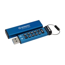 Kingston Ikkp200-64gb 64gb Ironkey Keypad 200, Fıps 140-3 Lvl 3 Pending Flash Bellek Kdo