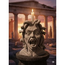 Lamba/dekoratif/büst 3d Baskı Medusa'nın Çığlığı