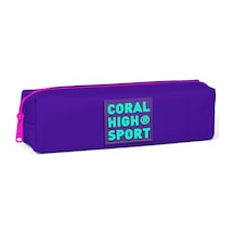 Coral High Sport Tek Bölmeli Mor Kalem Çantası