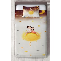 Mekta Home Bebek Ve Çocuk Odası Sevimli Çocuklar Yıldız Desenli Yatak Örtüsü Renkli