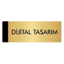 Metal Yönlendirme Levhası, Departman Kapı Isimliği Dijital Tasarım 5x20 Cm Altın Renk