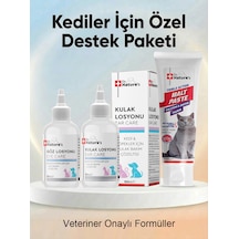Kedi Malt Macunu 100 G + Göz Ve Kulak Temizleme Solüsyonu Seti 3 Lü Kedi Bakım Paketi