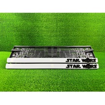 Plakam54 Star Wars Beyaz 3d Pleksi Araba Plakalığı