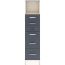 Arges Dolap Tek Raflı 6 Çekmeceli 44x30x182 Aytaşı-antrasit Aytaşı Arges Dolap Tek Raflı 6 Çekmeceli 44x30x182 Aytaşı-antrasit Aytaşı