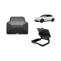Tesla Model Y / 3 Standart Ve Juniper Uyumlu Orta Konsol Kartlık Ve Bozuk Para Kutusu İç Trim Siyah Diğer