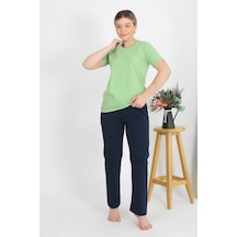 Akbeniz Kadın Kısa Kol Pamuk Penye Pijama Takım Fıstık Yeşili 4215-fıstık Yeşili Fıstık Yeşili