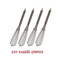 4 Adet Kalaylı Mini Tel Çırpıcı Karıştırıcı 11,5 Cm Çelik Diğer