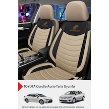 Panther Serisi Keten Kumaş Oto Koltuk Kılıfı Toyota Corolla-auris-yaris Uyumlu Bej