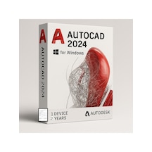 Autodesk Autocad 2024 Windows Pc - 1 Pc 2 Yıl Serial + Product Key Kısıtlamasız Sürüm