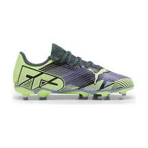 Puma Future Fg/ag Çocuk Krampon Çim Halı Saha Uyumlu Geniş Kalıp Futbol Ayakkabısı Gri - Yeşil
