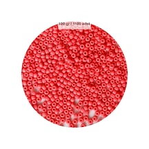 Karpuz Pembesi Renk 4 Mm Yaklaşık 1100 Adet / 100 Gram Cam Boncuk Oya Yazma Bileklik Ve Kolye