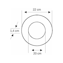 18w Siyah Kasa Sıvaaltı Panel Led Armatür 3000k Günışığı 1530 Lümen Yuvarlak Gömme Led Panel Ip20