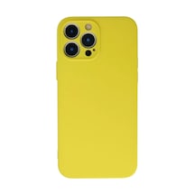 Sh Newface Apple iPhone Uyumlu 13 Pro Kılıf Nano İçi Kadife Silikon - Sarı Najmaddin