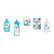 Aquabor Doğal Mineralli Sıvı Renkliler + Elde Bulaşık + Tablet + 4 Kg Renkliler + Sıvı Beyaz 5 Li Set