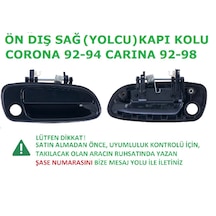 Toyota Corona Ön Sağ Dış Kapı Açma Kolu Ön Yolcu Tarafı 1992 Ve Sonrası