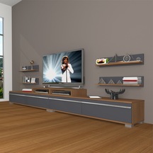 Decoraktiv Ekoflex 360r Mdf Tv Ünitesi Tv Sehpası Ceviz - Antrasit