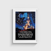 Star Wars 1977 Film Posteri Tablo Çerçeveli Poster Duvar Dekorasyonu Beyaz Çerçeveli Tablo Beyaz Çerçeveli Tablo Dn11d354beyaz