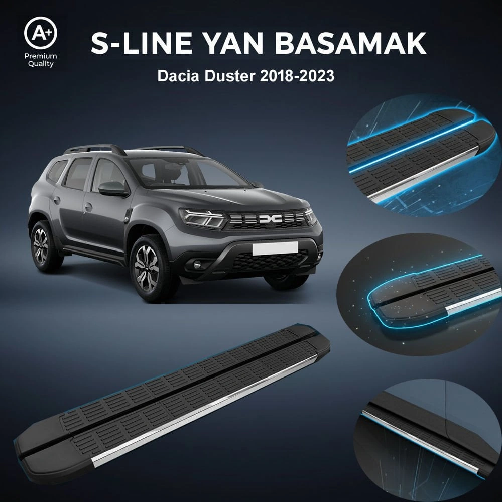 Dacia Duster S-line Premium Krom Yan Basamak 2018-2023