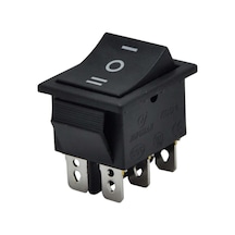 Kare On-off-on Işıksız Geniş Anahtar Siyah 6 Pinli Kalıcılı Switch 5 Adet