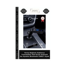 Sürüş Bağlantı Kablosuz Transmitter Usb Girişli Android Ios Uyumlu Bluetooth Carg7 Siyah