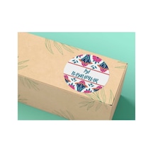 İyi Bayramlar Yuvarlak Mat Etiket Ramazan Kurban Festival Sticker 3 Cm - 200 Adet Çok Renkli
