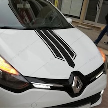 Oto Kaput Şerit Özel Yeni Kaliteli Kaliteli Sticker Siyah 60 25 Cm