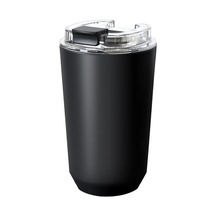Siyah Paslanmaz Çelik Vakum Yalıtım Fincan Silikon Kapaklı Yalıtımlı Tumbler Seyahat Kupa Sızdırmaz Yeniden Termos Bardak 56819838