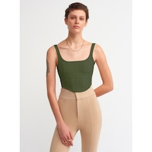 Dilvin 3793 Korse Top- Koyu Haki