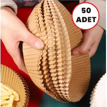 50 Adet Airfryer Pişirme Kağıdı Hava Fritözü Yuvarlak