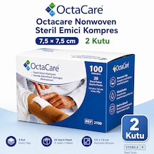 Octacare Nonwoven Steril Emici Kompres 7,5 7,5cm Kutulu 2 Kutu