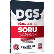 Yediiklim 2026 Dgs Prestij Serisi Sözel Yetenek Tamamı Çözümlü Soru Bankası