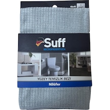 Nilüfer Damalı Mikrofiber Yüzey Temizlik Bezi 40 X 40 Cm, Gri