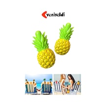 4 Adet Ananas Plaj Havlu Mandal Klipsi Rüzgara Dayanıklı, Güçlü Tutuş Ve Eğlenceli Tasarım Çok Renkli