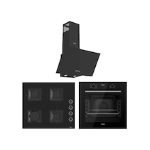 Ferre Flowart Ventora Essential Siyah 3'lü  QBL63CS-SS205-D086 Ankastre Set