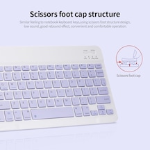 10 İnç Kablosuz Bt Klavye Threesystem Evrensel Renkli Şarj Edilebilir Bt Klavye Cep Telefonu