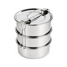 Çelik 3lü Metal Sefer Tası Taşıma Kulp Bağlama Kancalı 5580 Çok Renkli