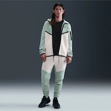 Tech Fleece Full-zip Windrunner Hoodie Krem Yeşil Erkek Sweatshirt Hv0949-020 Yeşil - Krem - Siyah