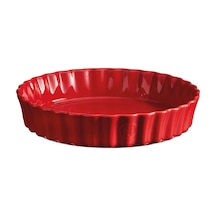 Emile Henry Tart-börek-flan Kabı Yuvarlak 28 Cm - Kırmızı/burgundy Kırmızı