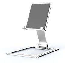 Cbtx Cct16 Masaüstü Telefon Standı Taşınabilir Katlanır Tablet Tutucu Desteği 1.5kg Yükleme Rulmanı - Gümüş