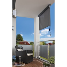 Evinizin Atölyesi Balkon Gölgelendirme Dikey Stor Tente Gri
