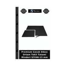 Premium Çocuk Odası Ortam Tekli Tatami Minderi Siyah-13 Mm
