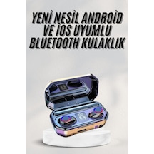 Yeni Nesil Bluetooth Kulaklık Uzun Pil Ömrü El Fenerli Dijital Şarj Göstergeli Kulak Içi