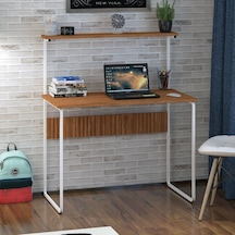 Dehalimited G Masa 100X50 Metal Iskeletli Parlak Bambu Yüzey Ders Çalışma Ve Bambu - Beyaz